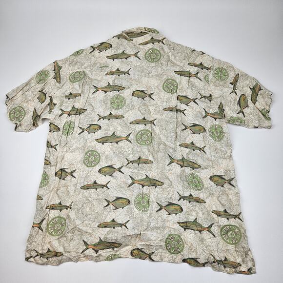 Columbia Fish Casual Men's Size XXL Button Up Retro Rayon Fishing Outdoor Shirt - Picture 4 of 6